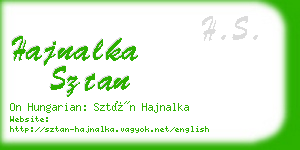 hajnalka sztan business card